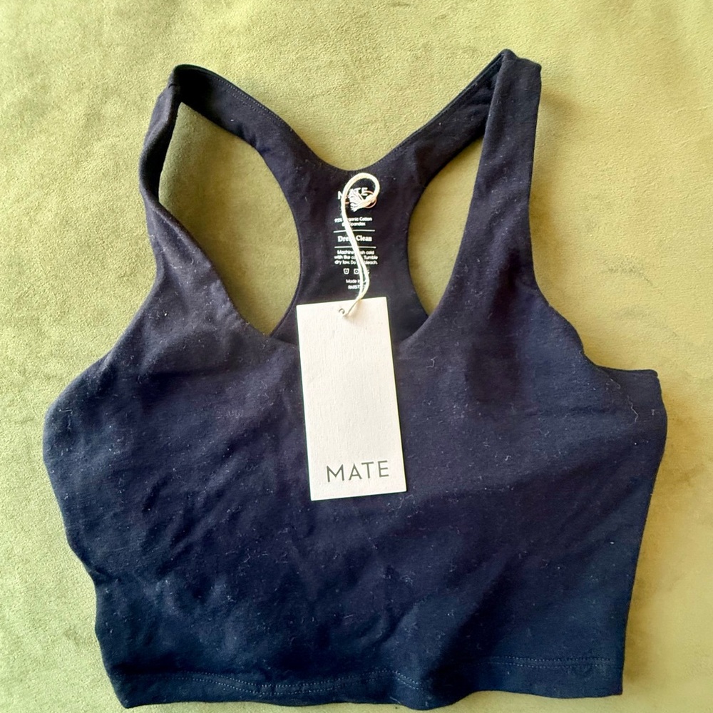 MATE the Label black Organic Stretch Racer Tank